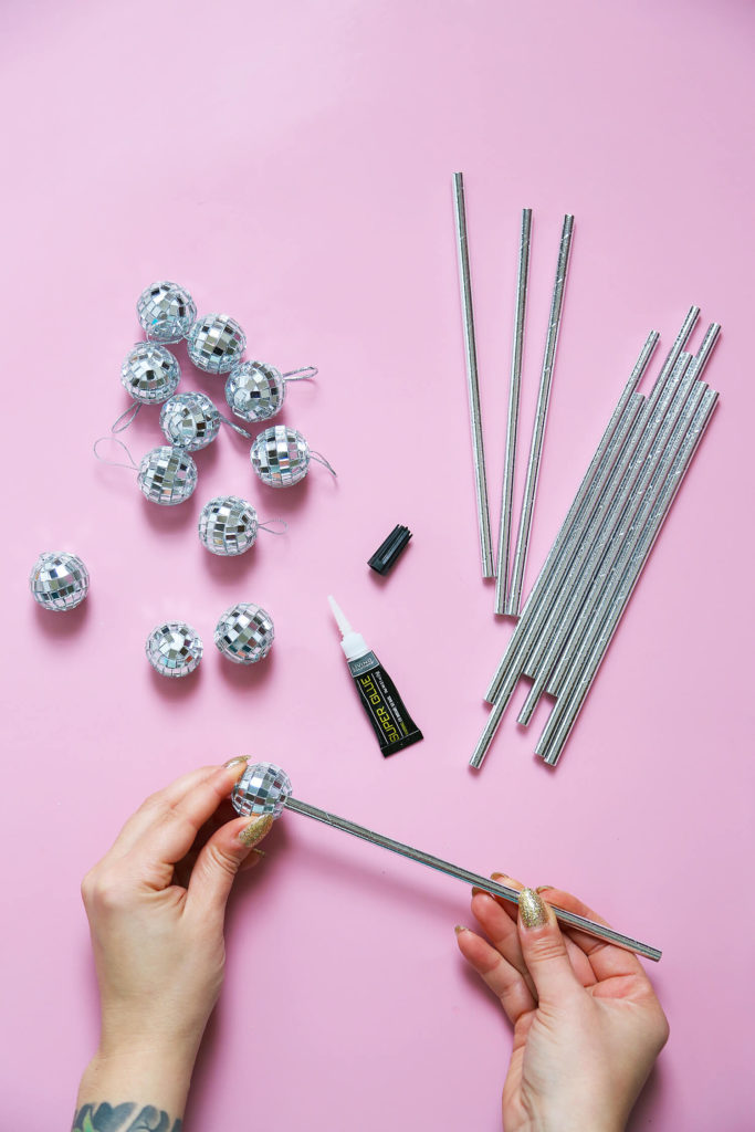 DIY Disco Ball Drink Stirrers Arsenic Lace