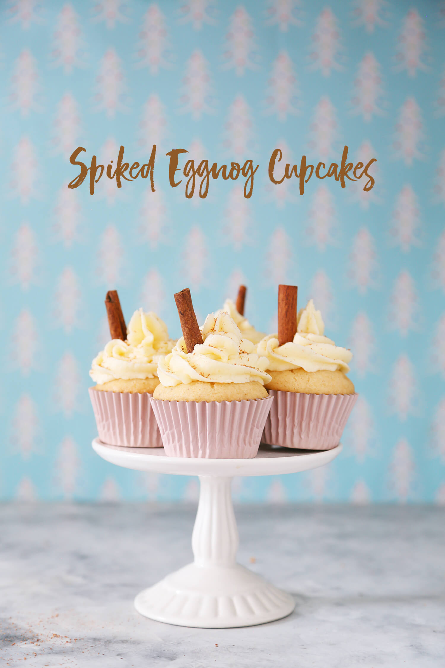 Spiked Eggnog Cupcakes