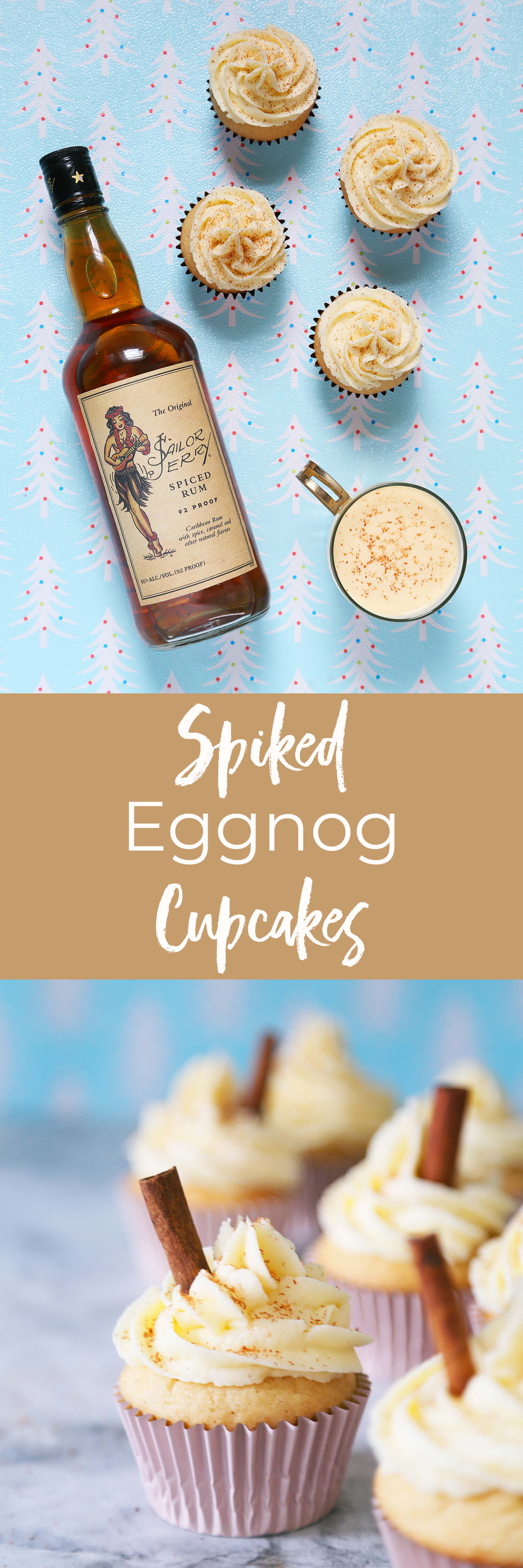 Spiked Eggnog Cupcakes