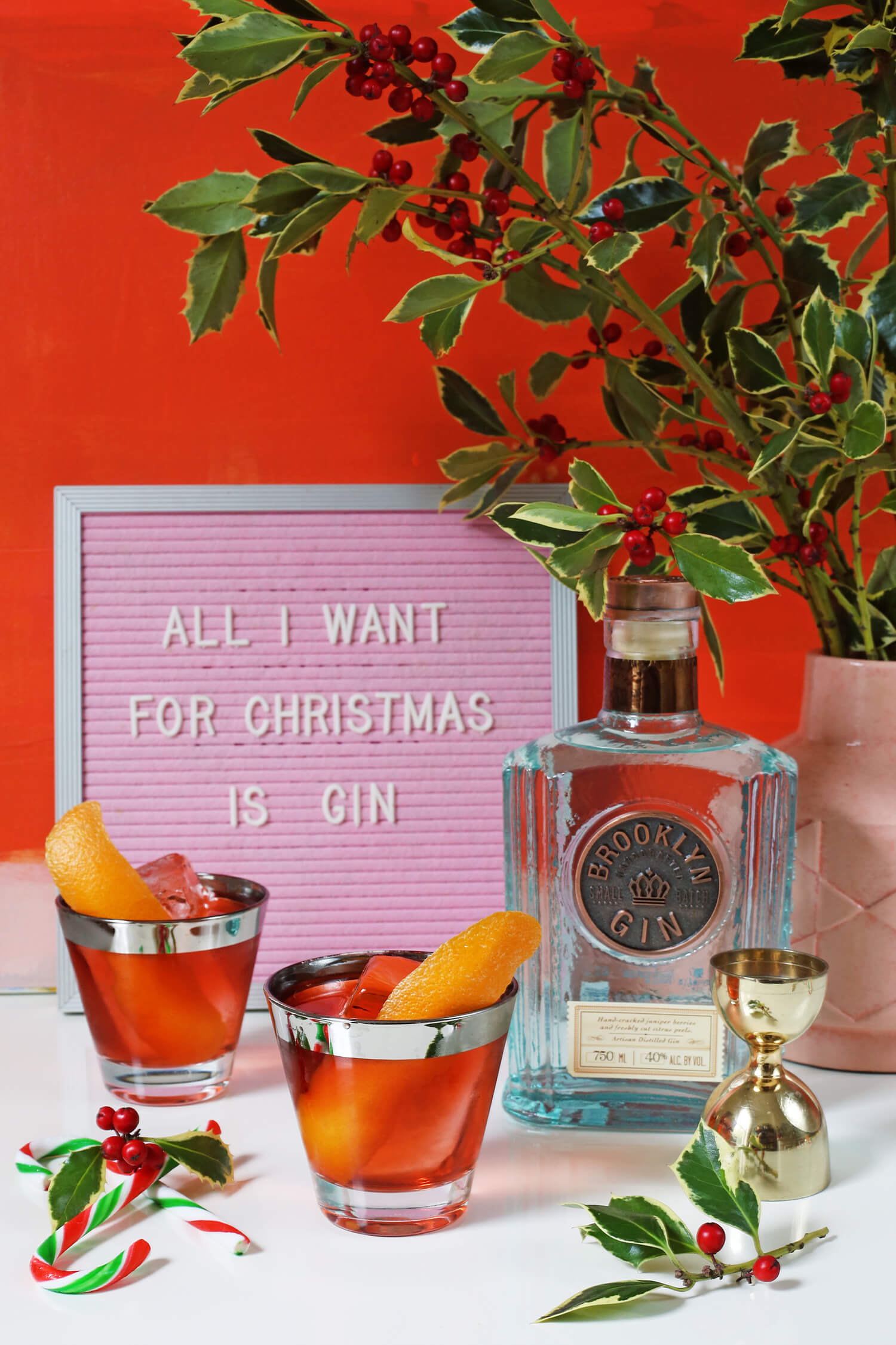 All I Want For Christmas is Gin: Peppermint Negroni 