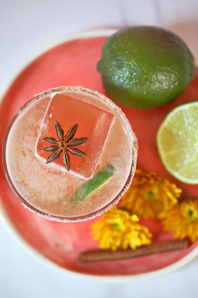 Recipe for the Harvest Margarita with spiced agave syrup